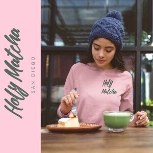 Holy Matcha Pink Sweatshirt